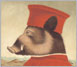 腓德里科公爵豬畫像　22×18cm　水彩、不透明水彩、石墨