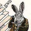 走在樓梯上的兔子與愛麗絲