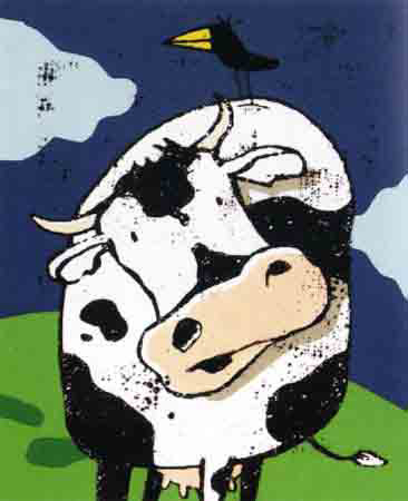 一隻黑白花大鼻子的乳牛