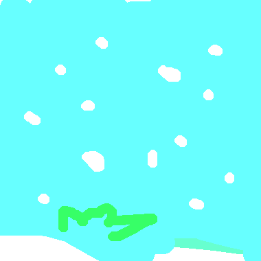 作品：下雪的草地