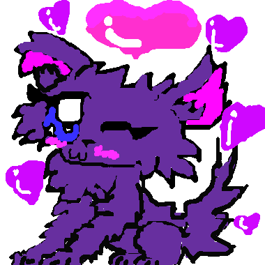 紫色超卡哇伊小貓