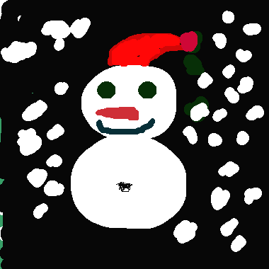 作品：夜裡的雪人