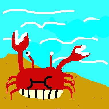 作品：海灘上的螃蟹