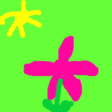 作品：草地上的一朵花