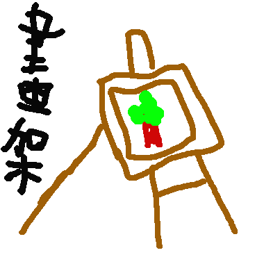 作品：畫架