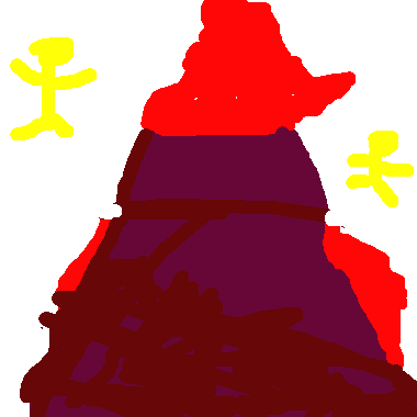 作品：火山爆發了