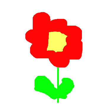 作品：紅色的花