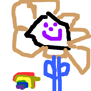 作品：花與彩虹
