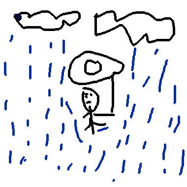 下雨了