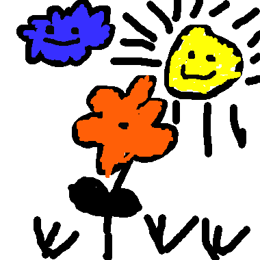 作品：我和雲和太陽和花和草在玩遊戲