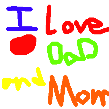 作品：I love dad and mom