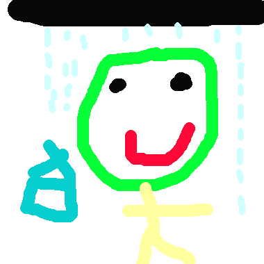 作品：一個人淋雨