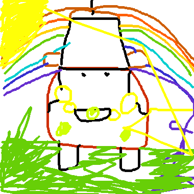 ranbow and car