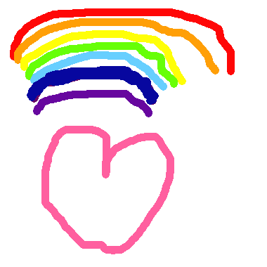 彩虹與愛心