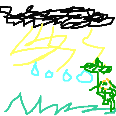 作品：打雷下雨了