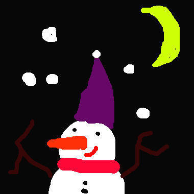 作品：夜晚的雪人