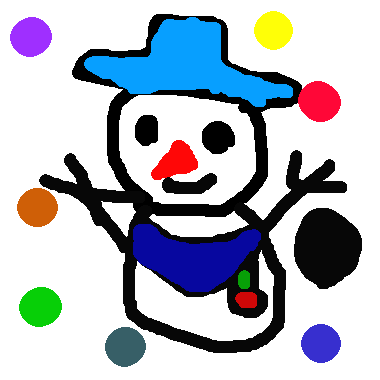 作品：雪人與 彩色的雪
