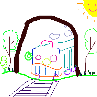 作品：
        火車過山洞