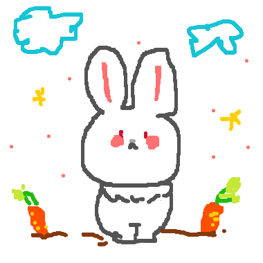 作品：♥粉紅愛心充滿希望~兔子兔兔♥