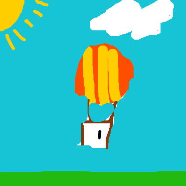 作品：熱氣球升空