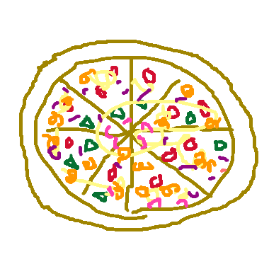 作品：我愛吃的披薩