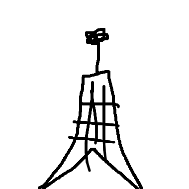 作品：巴黎鐵塔(黑白版）