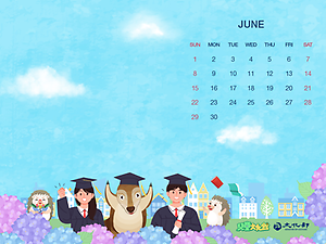2025年6月月曆桌布示意圖